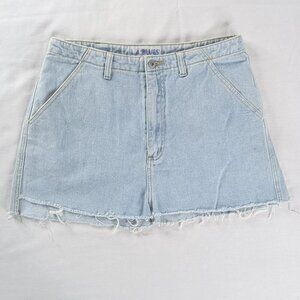 VTG Light Wash Raw Hem Cutoffs High Rise 90s Mom Shorts